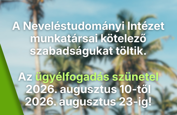 Nyári szünet a Nevtudban - 2026