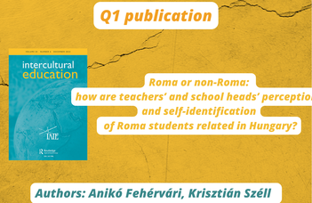 New publication about teachers' perceptions and self-identification of Roma students